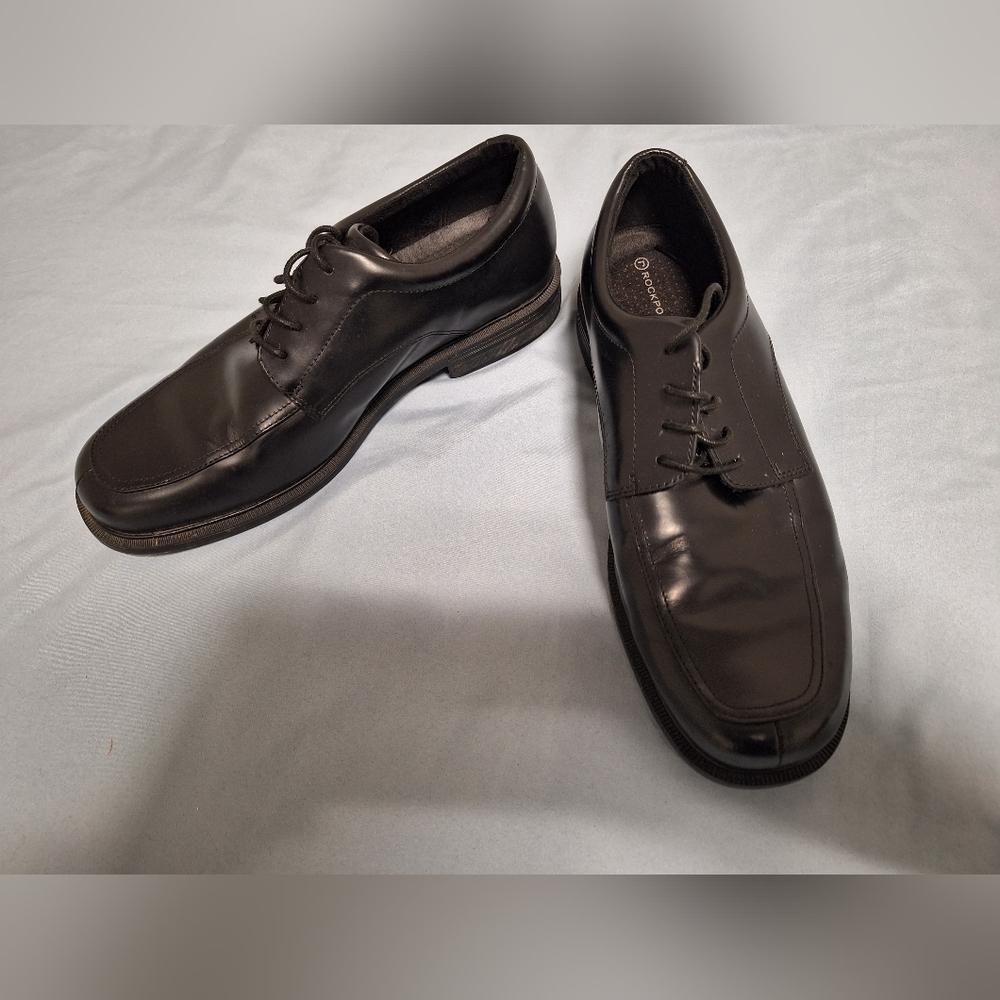Rockport adiprene mens size 10 leather Derby loafers. EUC.